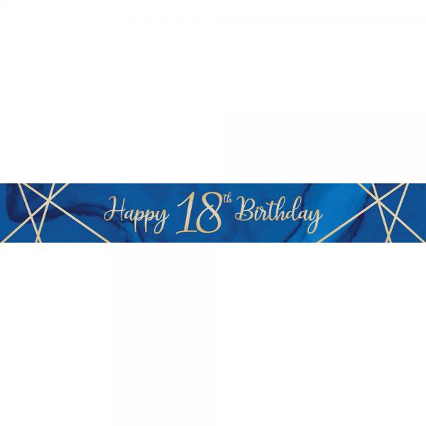 Happy 18th Birthday Banderolli Laivastonsininen
