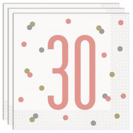 30 Vuotta Lautasliinat Valkoinen & Vaaleanpunainen