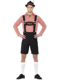 Oktoberfest Lederhosen Asu Punainen ja Musta