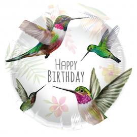 Folioilmapallo Happy Birthday Kolibri