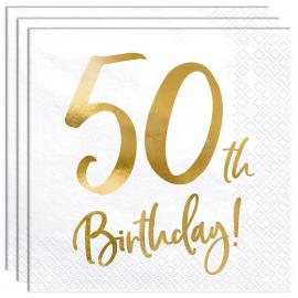 50th Birthday Lautasliinat Kulta