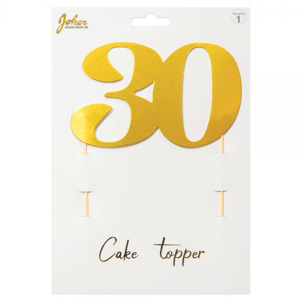 Cake Topper Kulta 30