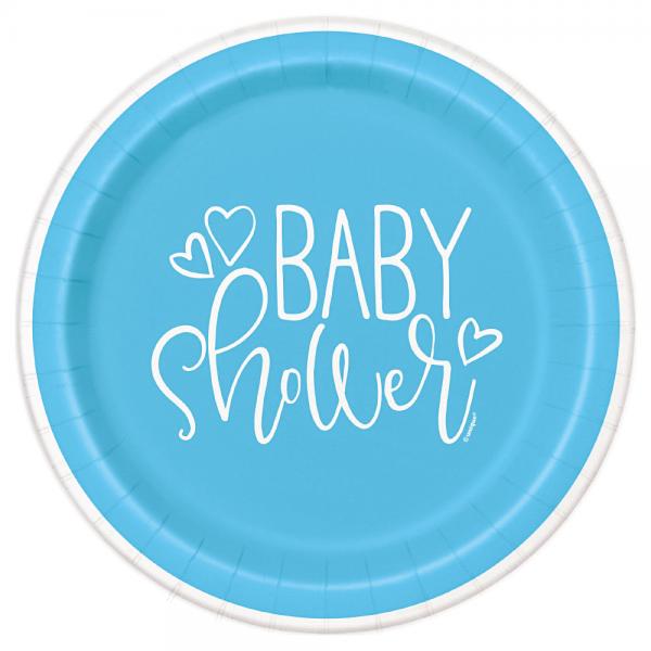 Baby Shower Vaaleansiniset Pahvilautaset