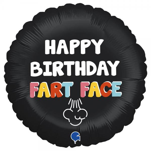 Happy Birthday Fart Face Folioilmapallo