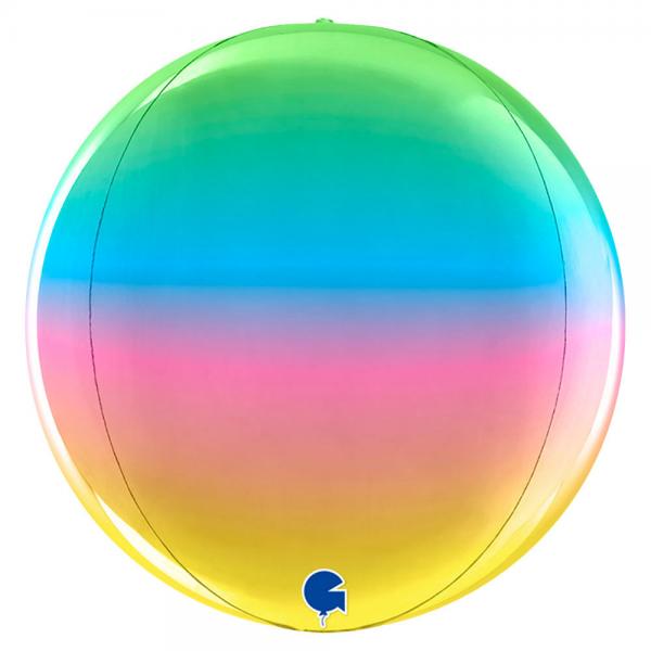 Iso Folioilmapallo Globe Rainbow