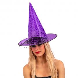 Kuviollinen Noidan Hattu Violetti