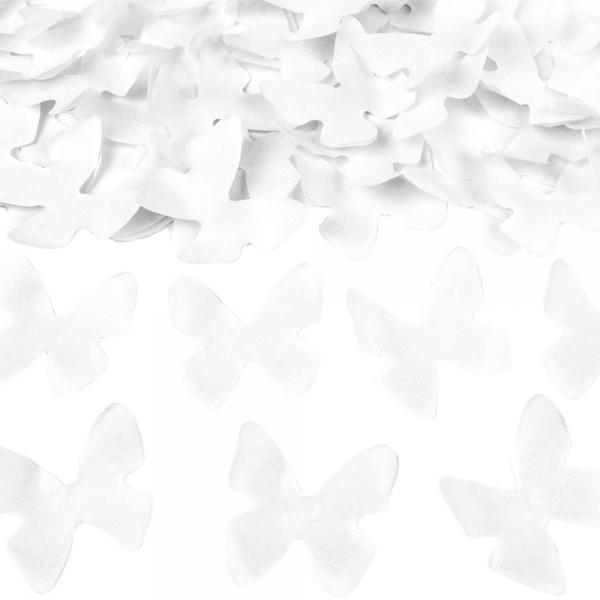 Iso Konfettitykki Valkoiset Perhoset