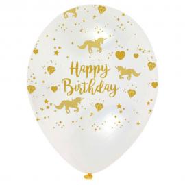 Happy Birthday Ilmapallot Unicorn Sparkle