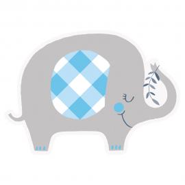 Babyshower Kutsukortti Elefantti Sininen