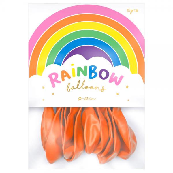 Rainbow Pienet Lateksi-ilmapallot Pastelli Oranssi