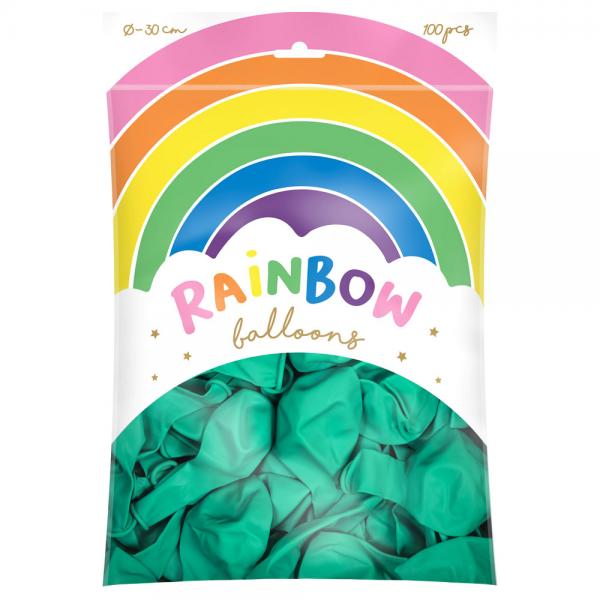 Pienet Rainbow Lateksi-ilmapallot Mintunvihre 100-pakkaus