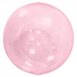 Iso Globe Foliopallo Läpinäkyvä Pinkki