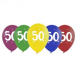 Numeroilmapallot 50 Värivalikoima