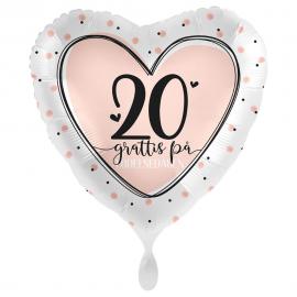 Grattis 20 År Ilmapallo Lovely Birthday