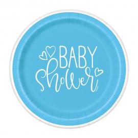 Baby Shower Pienet Vaaleansiniset Pahvilautaset