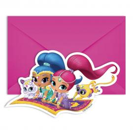 Shimmer ja Shine Glitter Friends Kutsukortit