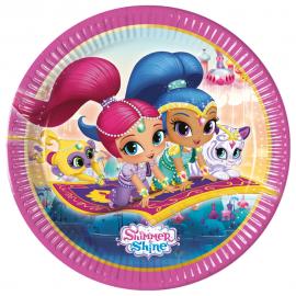 Shimmer ja Shine Glitter Friends Pahvilautaset