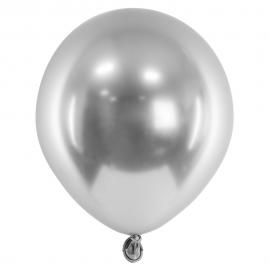 Kiiltävät Mini-ilmapallot Hopea 50-pakkaus