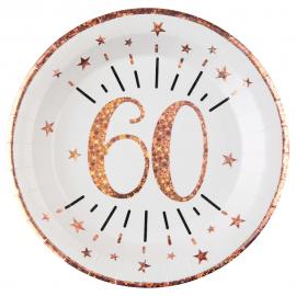 Pahvilautaset 60 v Birthday Party Ruusukulta