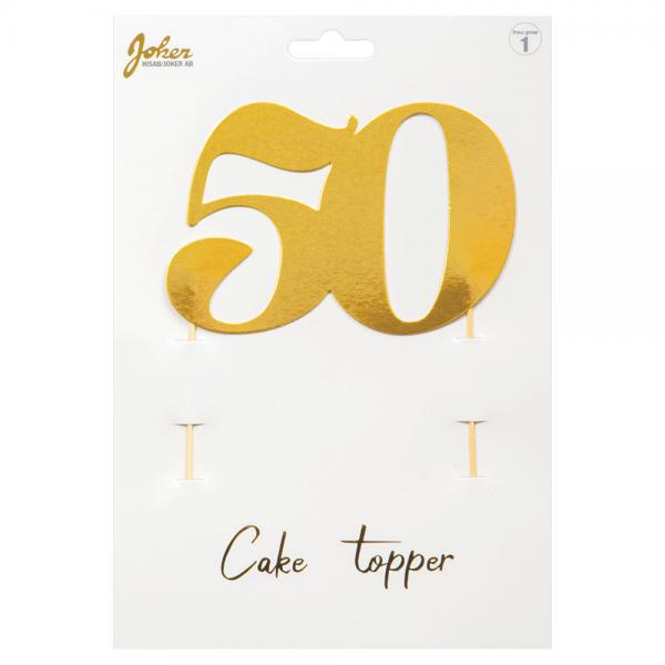 Cake Topper Kulta 50