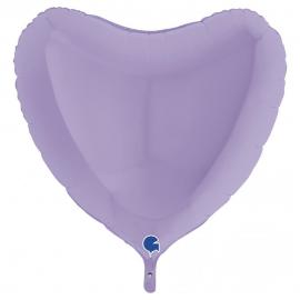 Sydänilmapallo Matta Pastelli Violetti 91 cm