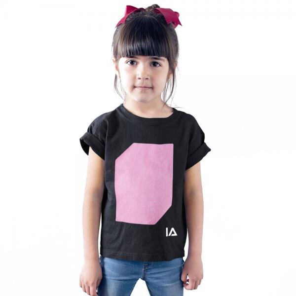 Itsevalaiseva Lasten T-paita Musta ja Vaaleanpunainen