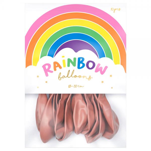 Rainbow Lateksi-ilmapallot Metallic Ruusukulta