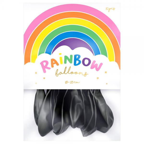 Rainbow Pienet Lateksi-ilmapallot Pastelli Musta