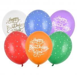 Lateksi-ilmapallot Happy Birthday to You Mix