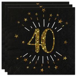 Lautasliinat 40 v Birthday Party Kulta