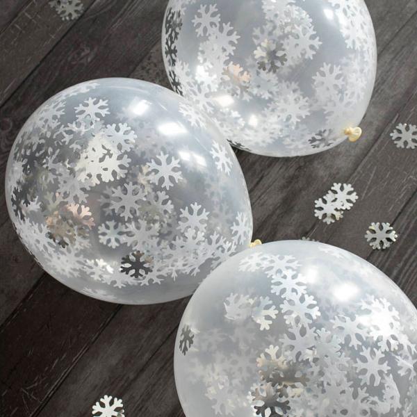 Konfetti-ilmapallot Lumihiutaleet