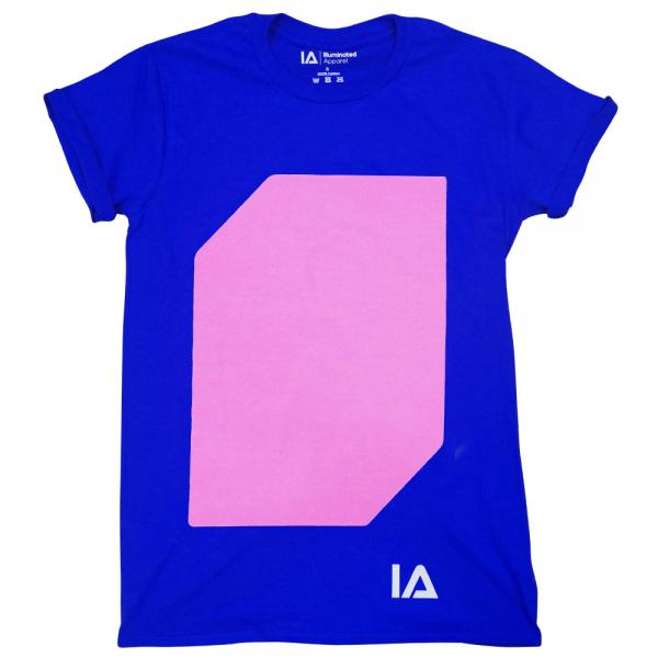 Itsevalaiseva T-paita Sininen ja Vaaleanpunainen