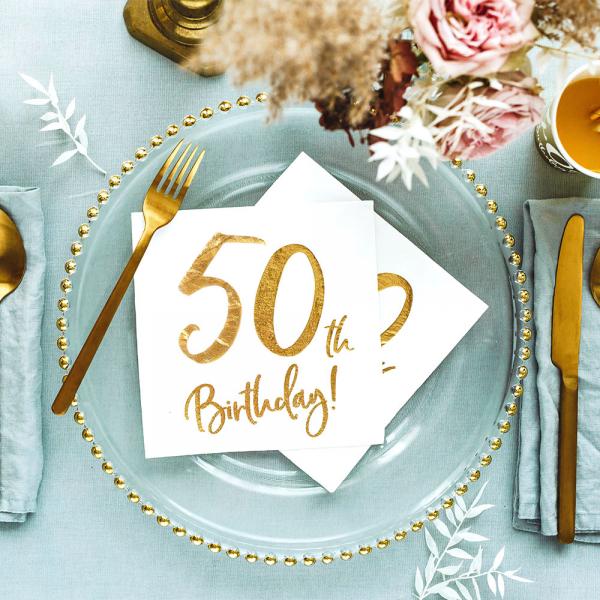 50th Birthday Lautasliinat Kulta