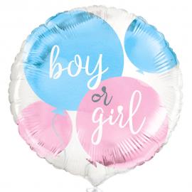Boy or Girl Foliopallo Sininen & Vaaleanpunainen