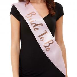 Bride To Be Sash-olkanauha Vaaleanpinkki