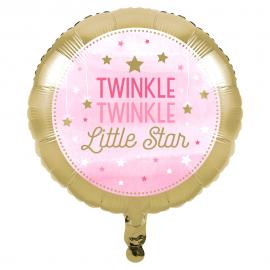 Twinkle Twinkle Little Star Folioilmapallo Vaaleanpinkki