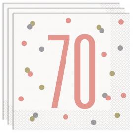 70 Vuotta Lautasliinat Valkoinen & Vaaleanpunainen