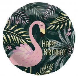 Folioilmapallo Happy Birthday Flamingot