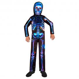 Neon Skeleton Boy Asu Lasten 3-4 v