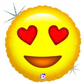 Folioilmapallo Sydänsilmä-emoji