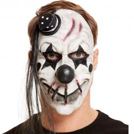 Scary Clown Mask Musta/Valkoinen Lateksi