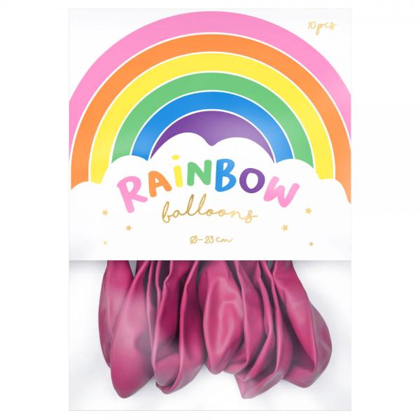 Rainbow Pienet Lateksi-ilmapallot Pastelli Fuksia