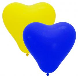 Sydän Lateksi-Ilmapallot Sininen ja Keltainen