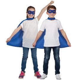 Supersankarin Sininen Viitta Silmänaamiolla Lasten