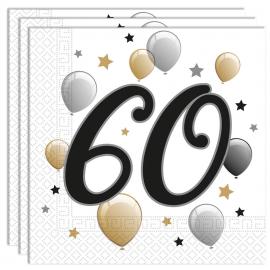 Milestone Happy Birthday 60 v Lautasliinat