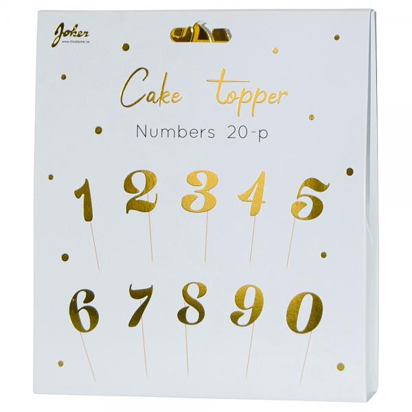 Cake Topper Kultaiset Numerot