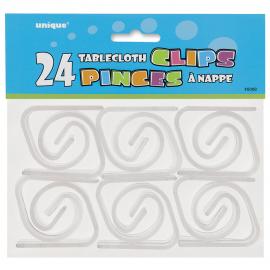 Läpinäkyvät Pöytäliinan Pidikkeet 24-pakkaus