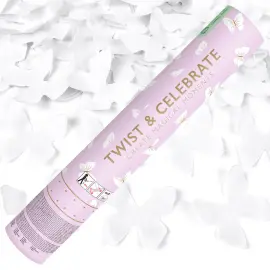 Konfettitykki Valkoiset Perhoset 28 cm