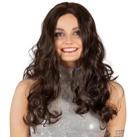 Peruukki Natural Look Kihara Ruskea