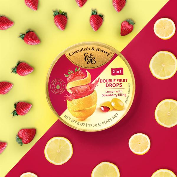 Lemon & Strawberry Drops 175 g